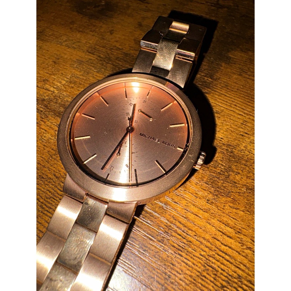 Michael Kors Women Rose Gold Quartz Stainless Steel Bracelet Watch MK-6409